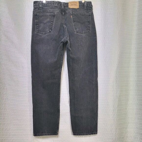 VTG Levi's 505 Jeans Orange Tab Regular Straight Faded Black Men's 38x30 SEE PIC - Picture 2 of 12
